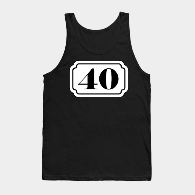 40 40th 4 Years 1981 Give A Present Tank Top by elWizKhalifa